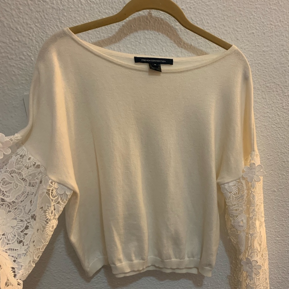 (French Connection) Josephine Lace Knit Top